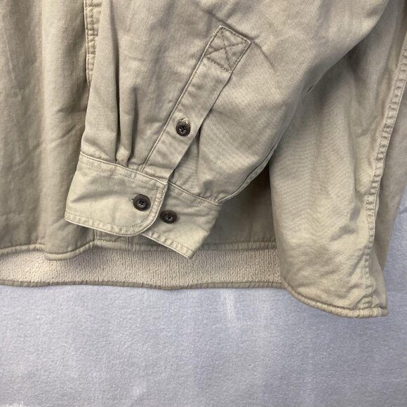 Levi's Sherpa Lined Shirt Jacket Shacket Mens 3XL Khaki Tan Workwear Classic - Picture 9 of 15